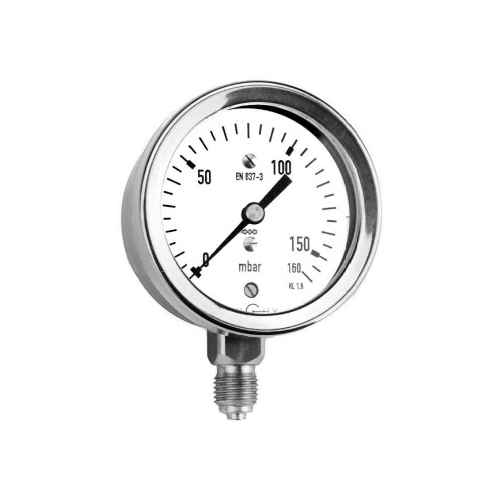 IMK-30 All stainless steel pressure gauge with capsule element, NS 100 + 160