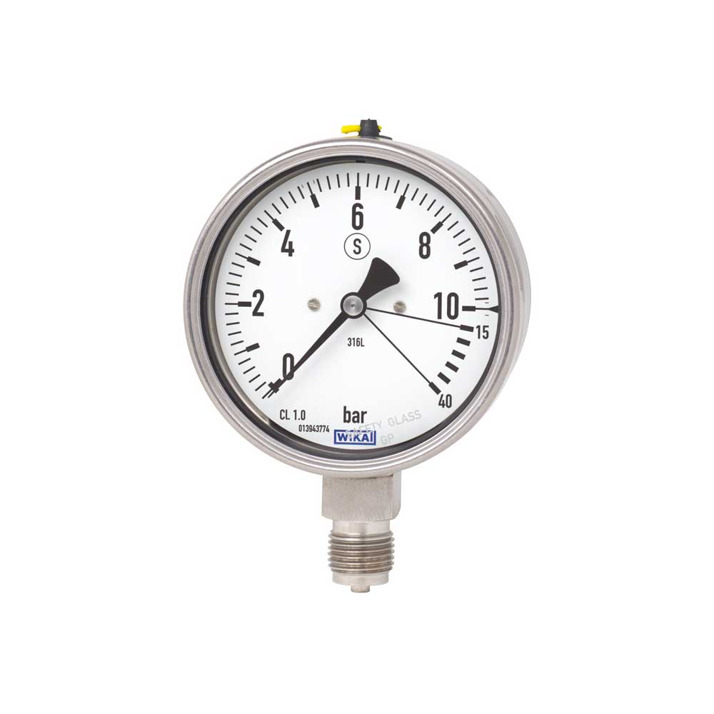 WIKA 232.36, 233.36 Bourdon tube pressure gauge, stainless steel
