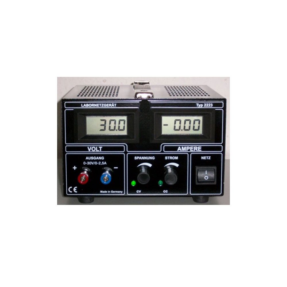 2223.1 – Gleichspannungsregler (0 – 30VDC / 0 – 2,5A Anzeige digital)