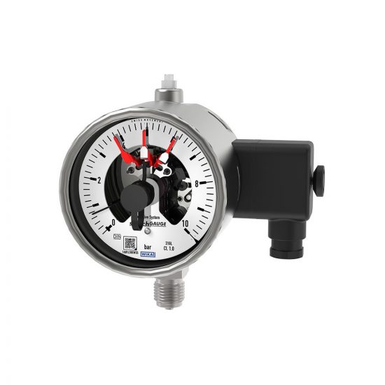 WIKA Models PGS23.100, PGS23.160 Bourdon tube pressure gauge with switch contacts For the process industry, NS 100 and 160