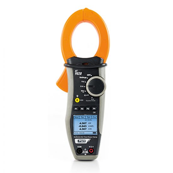 HT9020 Clamp meter with measurement of powers/harmonics and inrush currents