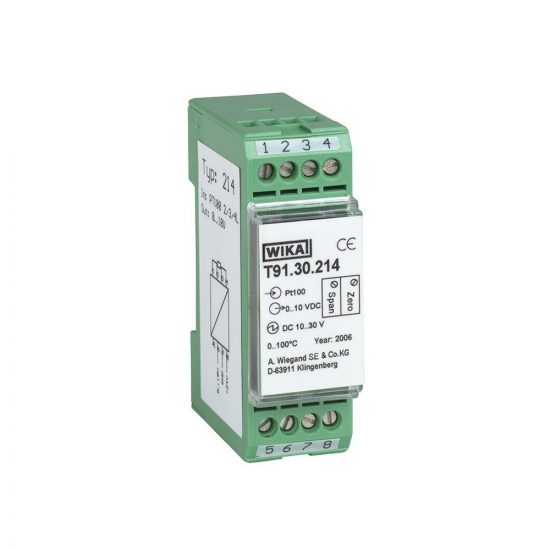WIKA Typ T91.30 Analoger Temperaturtransmitter Schienenversion
