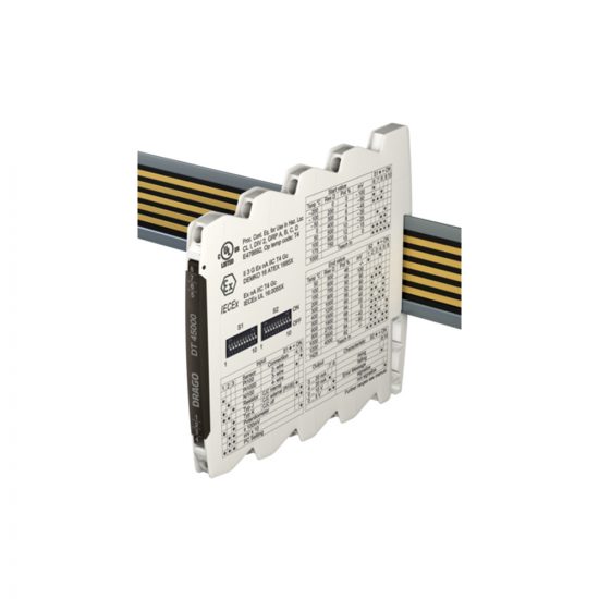 Temperatur-Messumformer DT 45000 – für Pt, Ni, KTY, TC, R, Potentiometer und mV-Sensoren, programmierbar per USB und DIP-Schalter