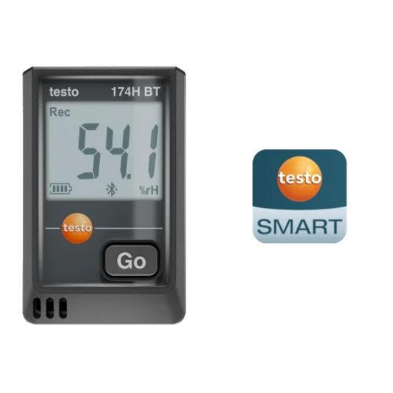 testo 174 H BT – Mini data logger for temperature and humidity with Bluetooth® and app connection