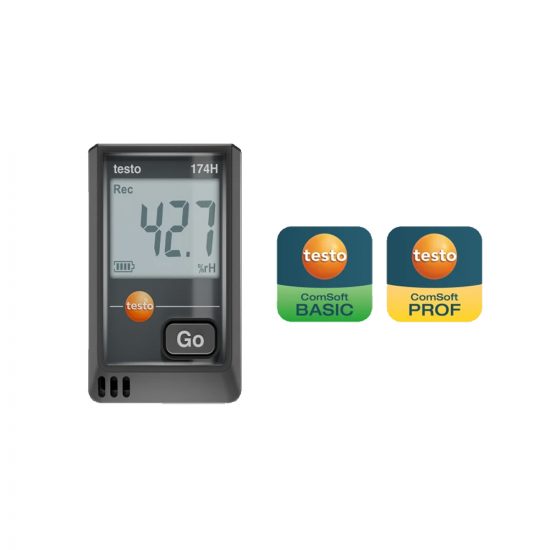 testo 174 H – Mini data logger for temperature and humidity with USB-C and PC Software