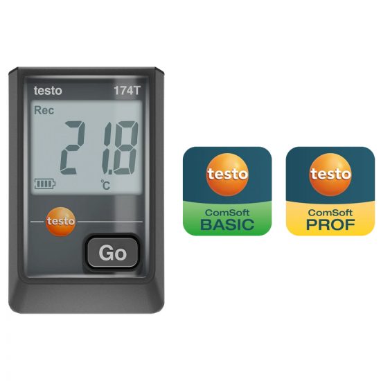 testo 174 T – Mini temperature data logger with USB-C and PC software