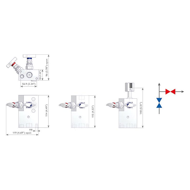 2 fach Ventilblöcke Typ E2A 8