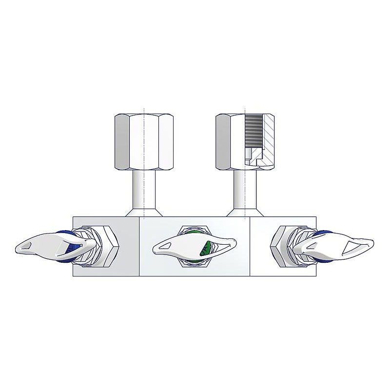 3 fach Ventilblöcke Typ D3 3