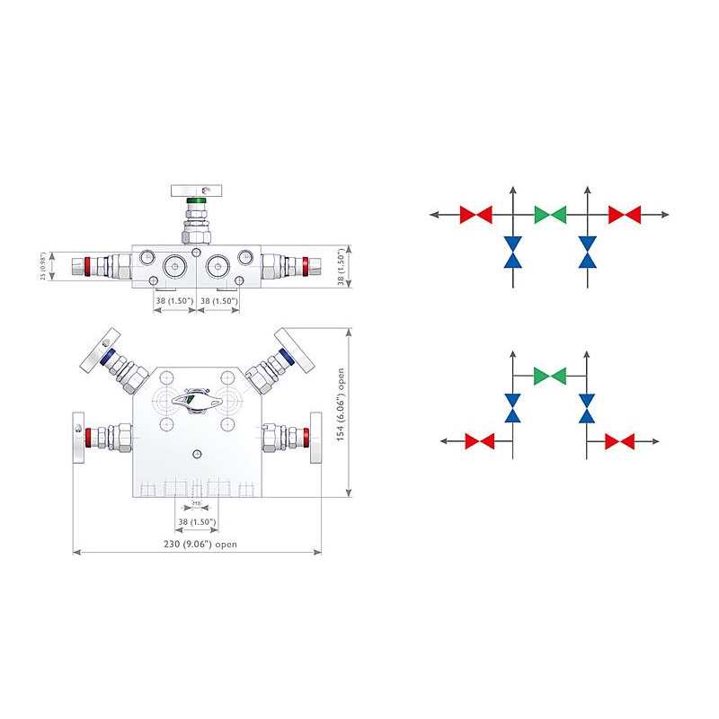 5 fach Ventilblöcke Typ E5A E5U 6