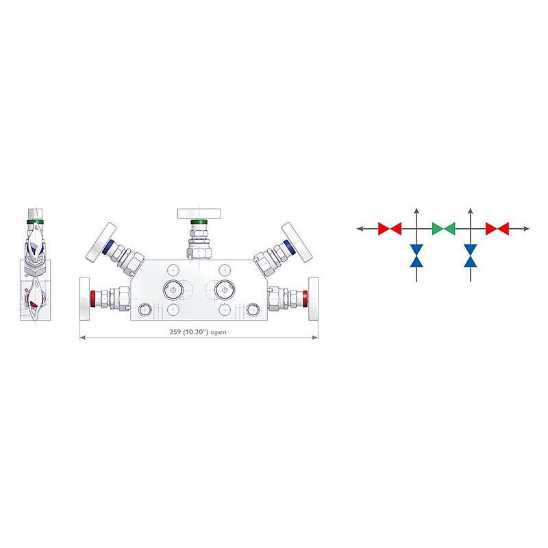 5 fach Ventilblöcke Typ W5RA 6