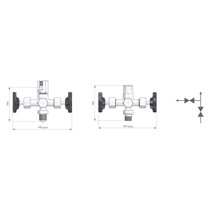 Manometerventile DIN 16272 Form A 6