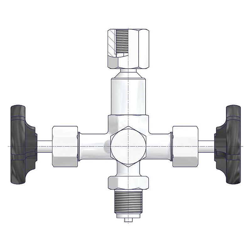 Manometerventile DIN 16272 Form B 2