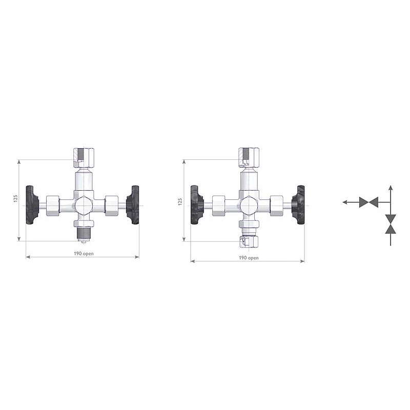Manometerventile DIN 16272 Form B 5