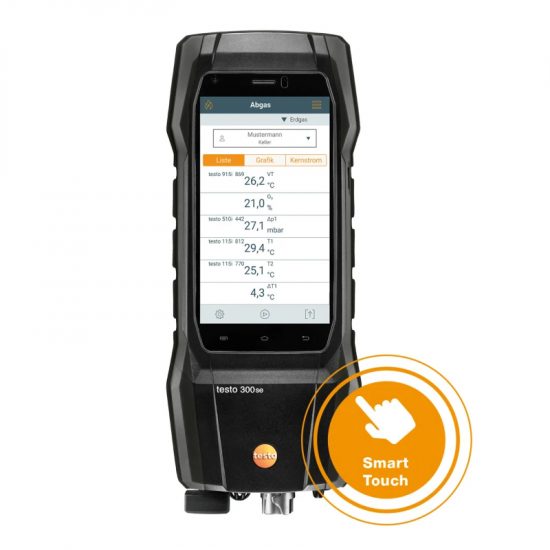 testo 300 SE Longlife – testo 300 SE Longlife Abgasmessgerät (O2, CO H2-kompensiert bis 30.000 ppm, NO nachrüstbar), inkl. BT® Connector