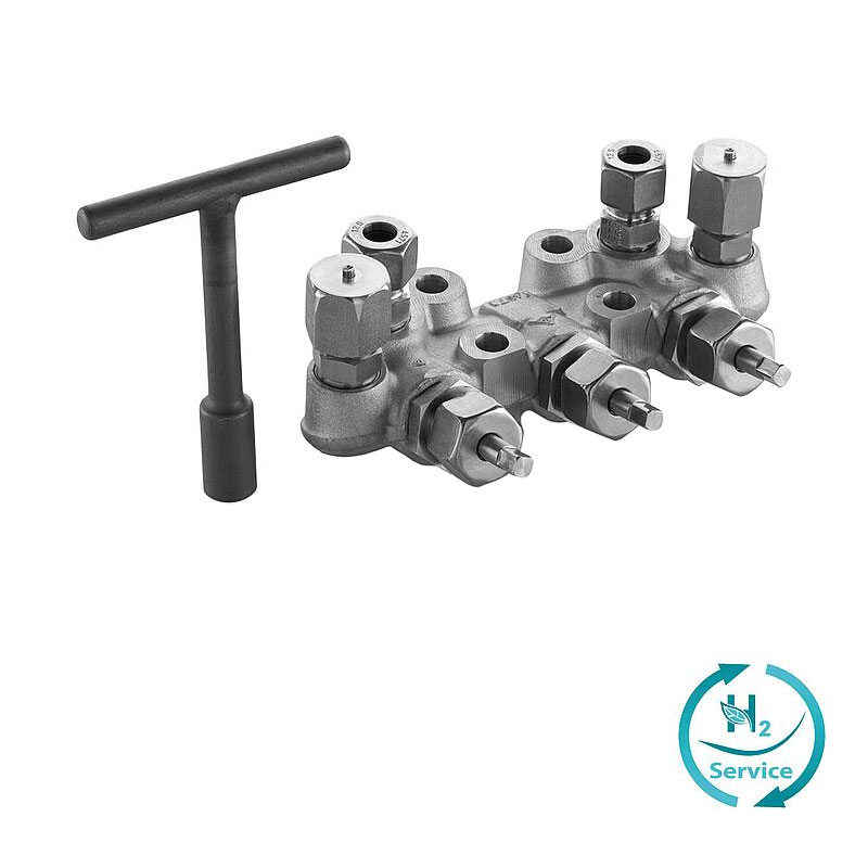 3 fach Ventilblöcke mit Prüfanschluss