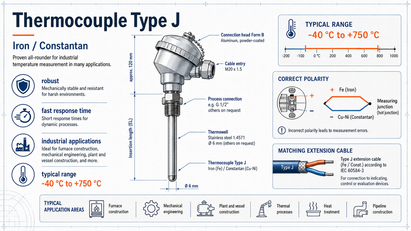 thermocouple type j infograpphic