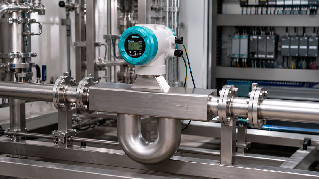 Coriolis Ausgangssignale mit einem Siemens SITRANS Durchflussmessgerät in die SPS übertragen und auswerten