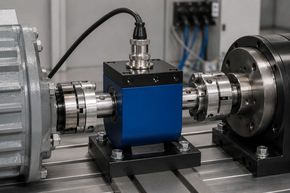 Drehmoment und Drehzahl mit dem HySense TQ100 am Prüfstand messen und mechanische Leistung berechnen