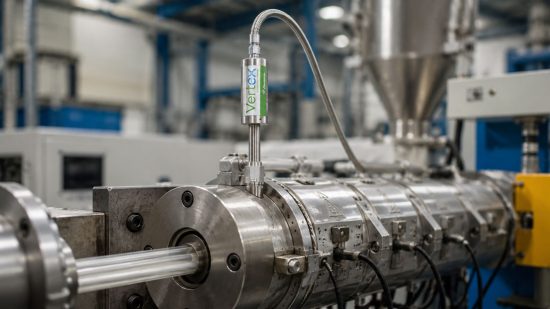 Dynisco Vertex Massedrucksensor mit robuster Membran an Kunststoff Extruder