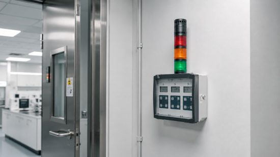 GRAETZ WS05C zur stationären Strahlungsüberwachung am Zugang eines Labors