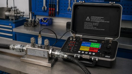 Messturbine mit Frequenzausgang am CPH8000 Kalibrator prüfen