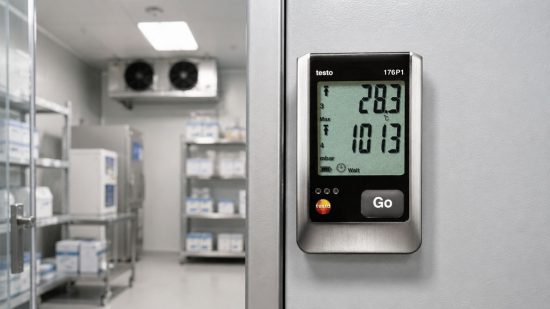 Multimess Datenlogger testo 176P1 zur Überwachung von Druck Temperatur und Feuchte