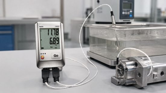 Pt100 Temperaturmessung mit dem testo 176T2 Datenlogger an zwei industriellen Messstellen