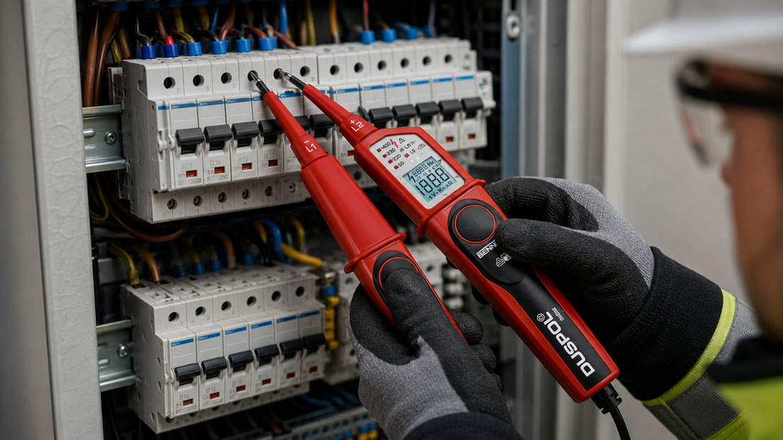 Spannungsprüfer CAT III und CAT IV bei Messung in elektrischer Verteilung