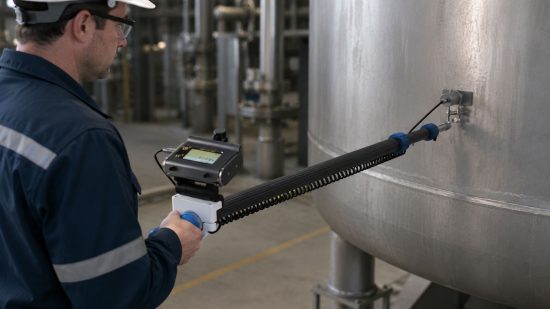 Teleskopsonde zur Strahlungsmessung – Hotspots an Industriebehältern aus sicherem Abstand lokalisieren