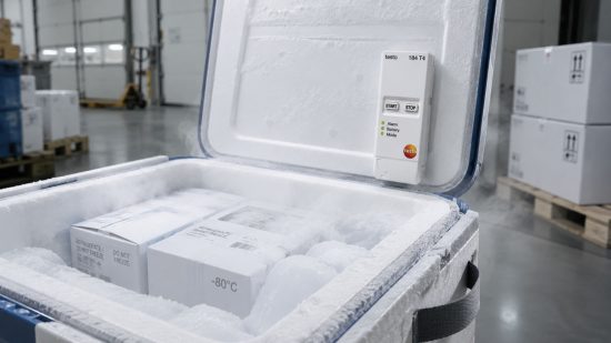 Temperaturüberwachung beim Trockeneistransport bis −80 °C