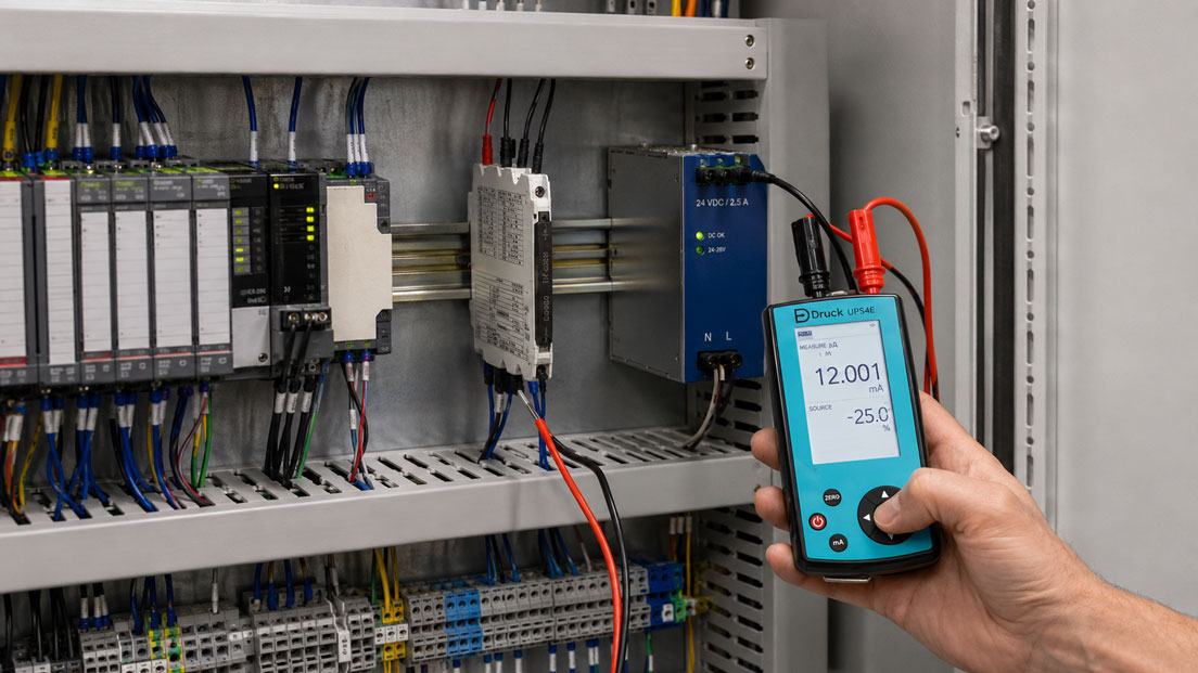 UPS4E und Signalwandler bei der Umwandlung von 0–10 V auf 4–20 mA im Schaltschrank