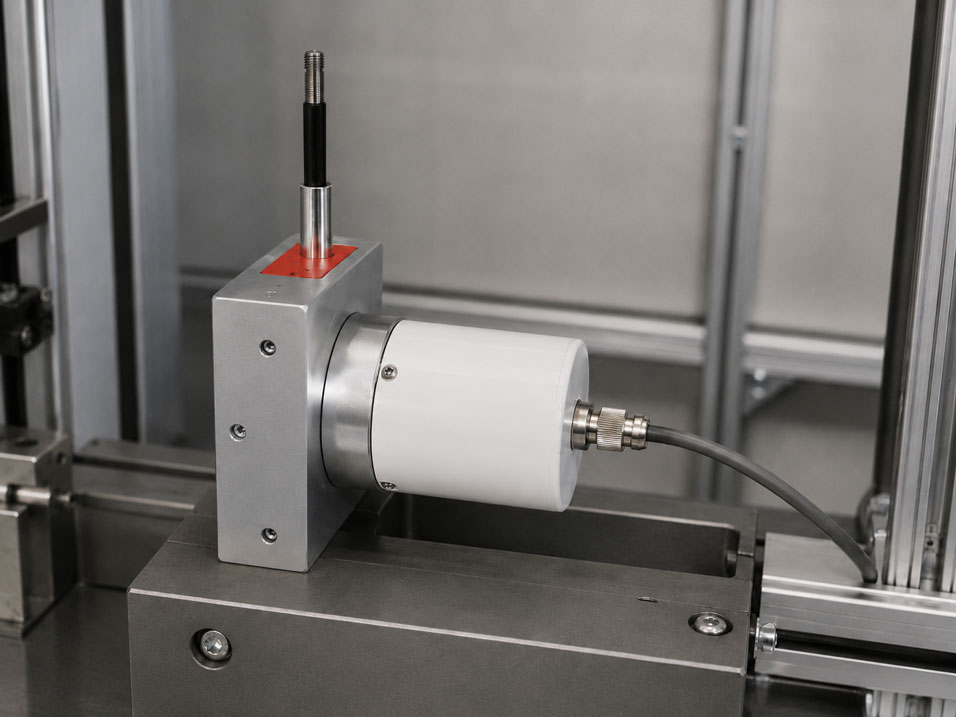 Wegmessung an einer Industriemaschine mit dem IWS12 Wegseilsensor