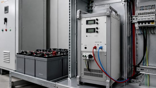 DC Hochstromversorgung mit Hochleistungsgleichspannungsregler im industriellen Prüfstand