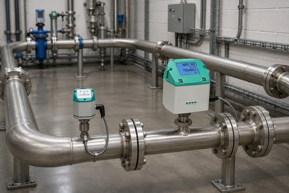 Druckluft Ringnetz mit IVA500 und IVA 409 zur bidirektionalen Verbrauchsmessung