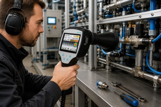 Druckluftleckage nach Reparatur mit ILD 510 messen