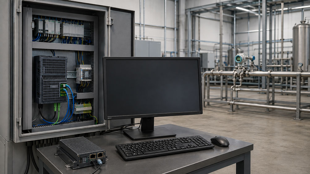 Industrielles IIoT Gateway überträgt Messdaten von Sensoren per MQTT an einen Broker
