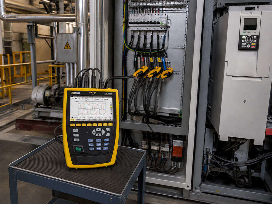 Leistungsfaktor bei Frequenzumrichtern messen – cos φ und True Power Factor vergleichen