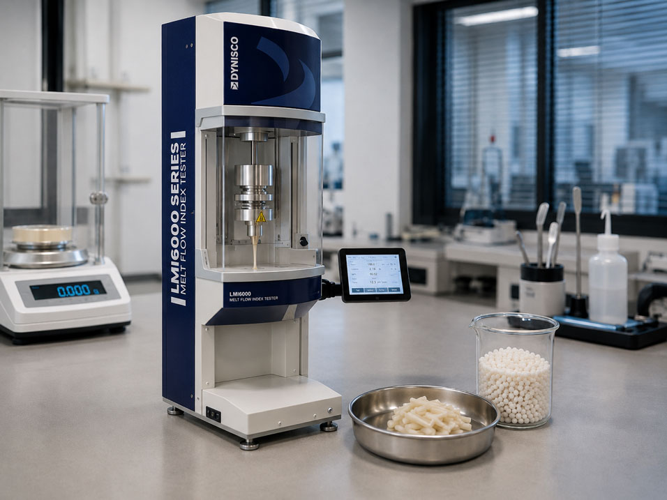 MFR und MVR Prüfung mit Dynisco LMI6000 im Kunststofflabor