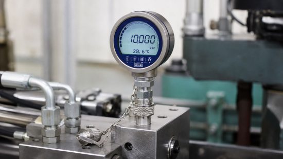 MINIMESS Druckmessung mit Digitalmanometer am Hydraulikblock