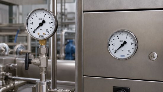 Manometer radial oder rückseitig anschließen – Einbaulage richtig wählen