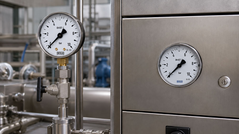 Manometer radial oder rückseitig anschließen – Einbaulage richtig wählen
