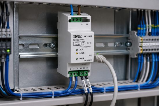 Modbus TCP Gateway mit IME IF2E011 für Ethernet RS485 Kommunikation im Schaltschrank