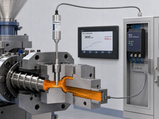 SIL2 Massedrucksensor im Extruder – Schmelzedruck sicher überwachen und abschalten