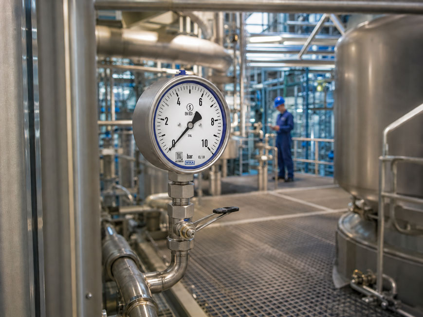 Sicherheitsmanometer S3 – Bedienerschutz durch Solidfront und freie Ausblasrichtung