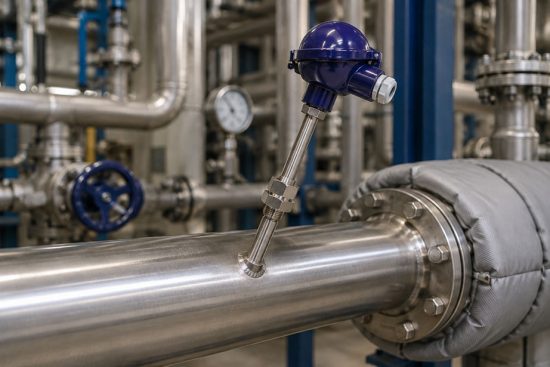 Temperaturfühler in Rohrleitungen mit korrekter Einstecktiefe