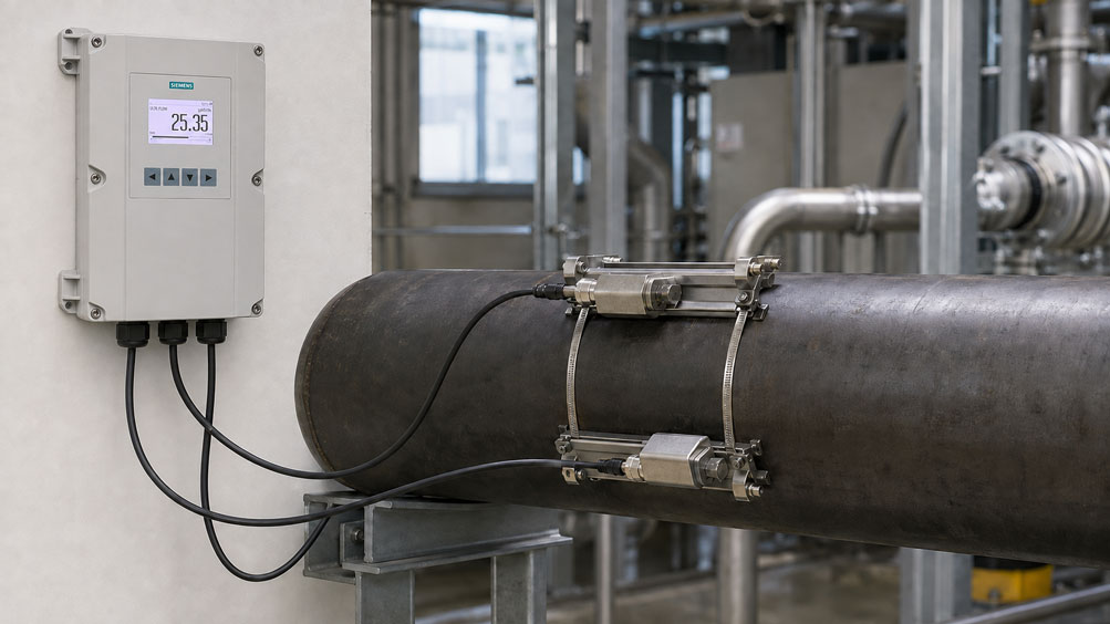 Ultraschall Durchflussmessung Clamp on Sensoren im Z Pfad richtig montieren