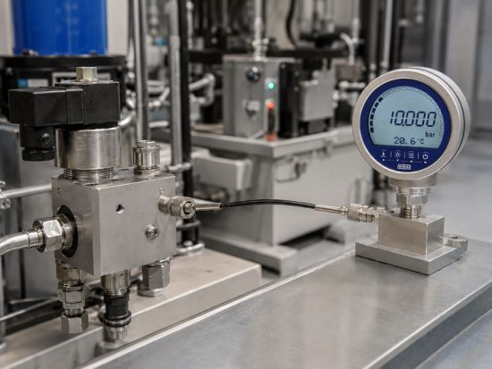 Hydrotechnik MINIMESS 1620 Testpunkt mit DN2 Messschlauch und Druck DPI705E zur Niederdruckmessung