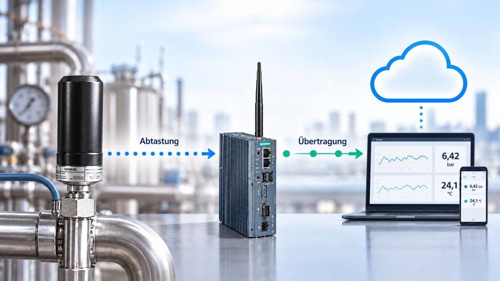 IIoT Sensor und Edge Gateway mit reduzierter Messwertübertragung nach dem Change of Value Prinzip