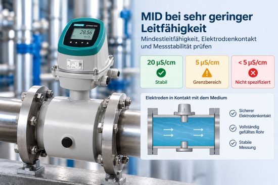 MID bei geringer elektrischer Leitfähigkeit