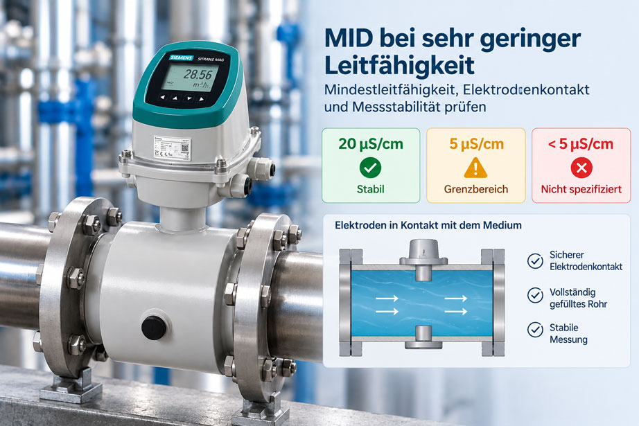 MID bei geringer elektrischer Leitfähigkeit